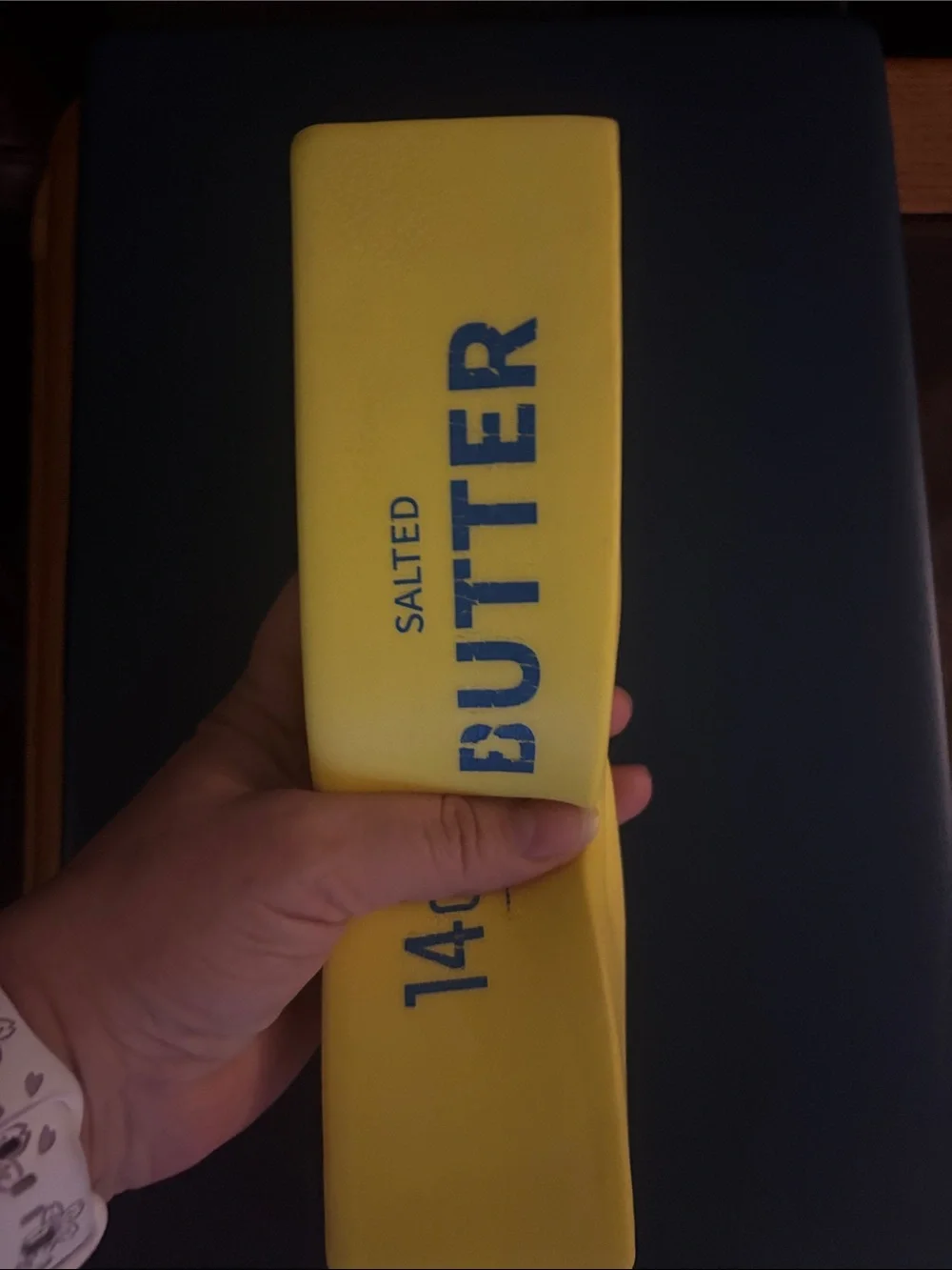 Salted Butter Stress Toy - Yellow 1-one piece Squishy 14 oz Super Soft very big